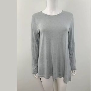 WHIM Scoop Neck Asymmetrical Hem Tee